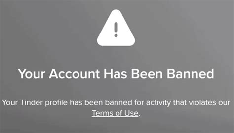 your account has been banned tinder